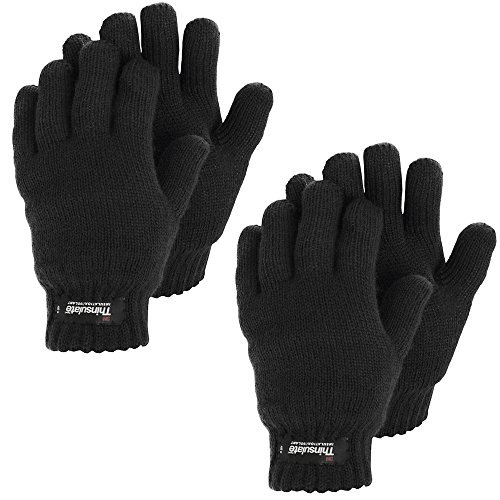 Guantes térmicos invierno frío negro unisex 3M Thinsulate forro suave