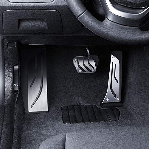 Prodmore Tampon de Pédale, pour BMW 2 3 4 série F22 F23 F30 F31 F34 F32 F33 F36 Automa, pédales de Voiture sans perceuse en Acier Sport Repose-Pieds Frein à gaz Couvercle des pédales – vue 4