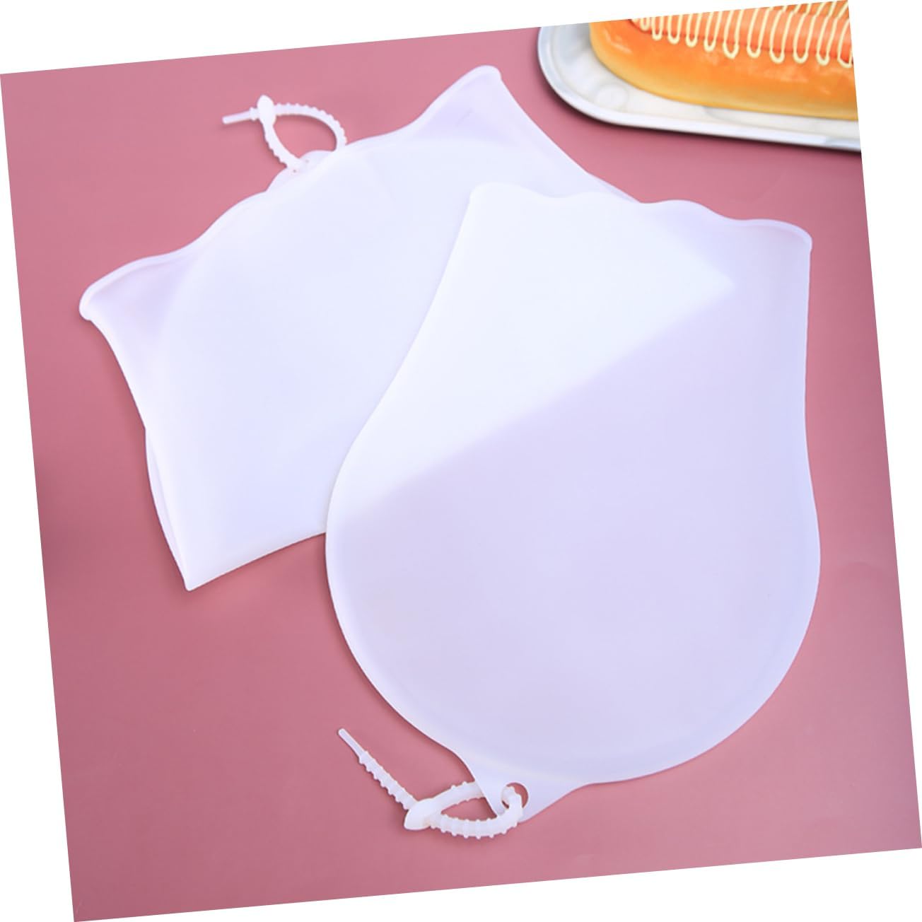 GALPADA 2pcs Easy Kneading Pouch Silicone Squeeze Dough Bag Mixing Bag for Baking Safe Kitchen Supply