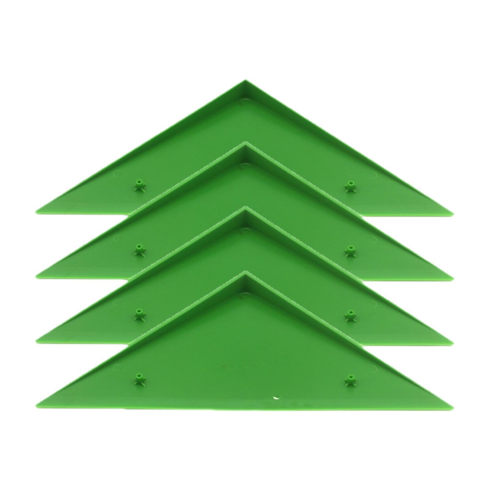 Eckrampen für Tischkicker, dreieckige Kantenschutz, 32 x 22 cm, kratzfestes PP-Material, Billardtisch-Eckabdeckungen, Grün, 4 Stück