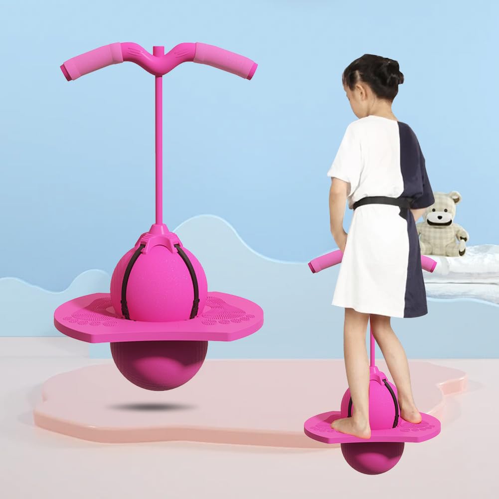Balance Jumping Ball with Handle & Pump, Pogo Jumper Ball for Kids and Adults Anti-Slip Bouncing Exercise Toy - Image 3