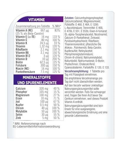 Multivitamin - Centrum Für Sie – Hochwertiges Nahrungsergänzungsmittel mit Mikronährstoffen – Speziell für Frauen – Vitamine, Mineralstoffe, Spurenelemente – 1 x 30 Tabletten 5
