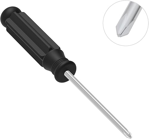 Miniatura 4 de FOCMKEAS 2 mini destornilladores Phillips, cabeza cruzada de 0.098 in con mango antideslizante negro para electrodomésticos pequeños, 3.62 pulgadas