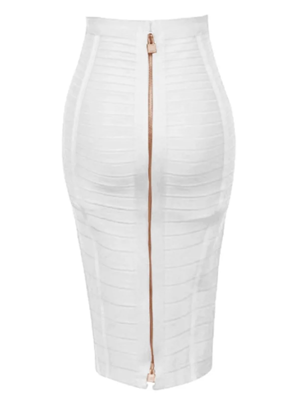 Gonna a Tubino Estiva Elasticizzata Aderente con Cerniera Sexy da 58 cm for Donna per Donna
