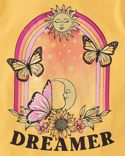 Image of The Children's Place Girls' Unicorns,Butterfly Short Sleeve Graphic T-Shirts,3 Pack