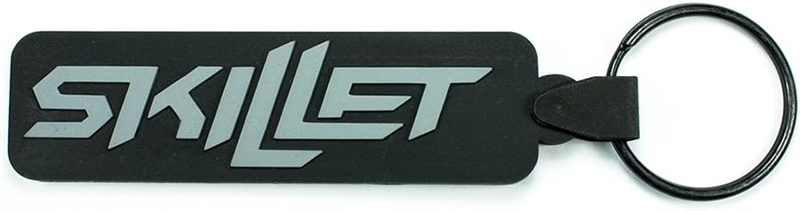 SKILLET Rubber Keychain Key Chain Key Ring Keyring