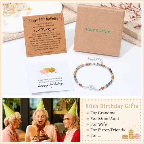 Image of TONY & SANDY Friend Gifts for Women, Unique Birthday Gifts for Women, Sister Gift from Sister, Wave Bracelet, Christmas Stocking Stuffers for Woman Female, Bestie Friendship Bracelets