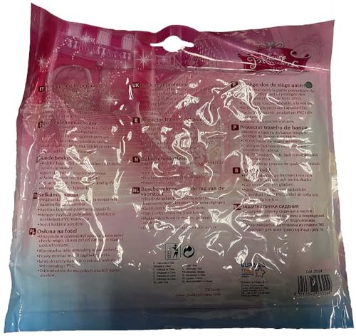 TATAWAY Protector Universal de Asiento Delantero para Asiento Delantero en PVC, 45 x 57 cm, Estampado de Cenicienta, Rosa, niñas