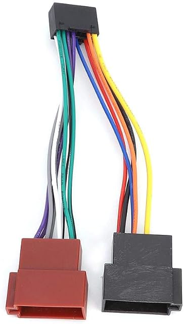16 Pin Wiring Harness,Iso 16 Pin,Wire Cable Wiring Harness,16 Pin ISO Bus Female Harness Connector Adapter ISO Adapter Fits for Kenwood NC
