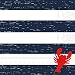 Celebrate the Home Nautical 3-Ply Paper Cocktail Napkins, Lobster Stripe, 20 Count