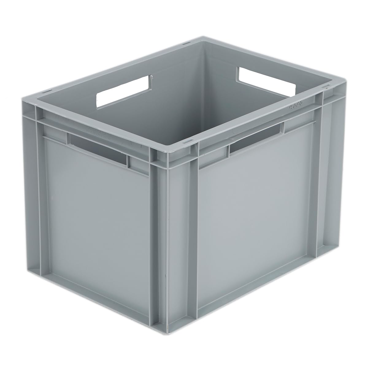 BiGDUG Euro Stacking Boxes - Heavy Duty Euro Containers Storage Box - Stackable Warehouse Crates (x8 Grey 290h x 300w x 400d mm)