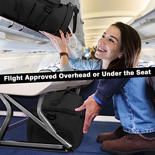 Ketiee Gym Bag For Women Men, Travel Backpack Carry On Backpack Weekender Overnight Bag Waterproof Hiking Rucksack Daypack Sports Duffle Bag With Shoes Compartment&Dry Wet Seperated （Black） 42 L #TOP4