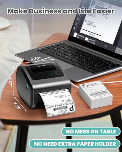 Phomemo Bluetooth Etikettendrucker DHL,Versandetiketten Drucker,4x6 Label Printer,D450BT Labeldrucker DHL Thermodrucker Kompatibel mit Ebay,Etsy,Amazon,Shopify,etc