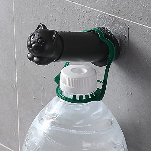 Toallero Portarrollos de Papel higiénico para Gatos, Soporte para Papel de Cocina, Adhesivo para Pared, toallero, Colgador de pañuelos de baño Creativo (Color: Negro)
