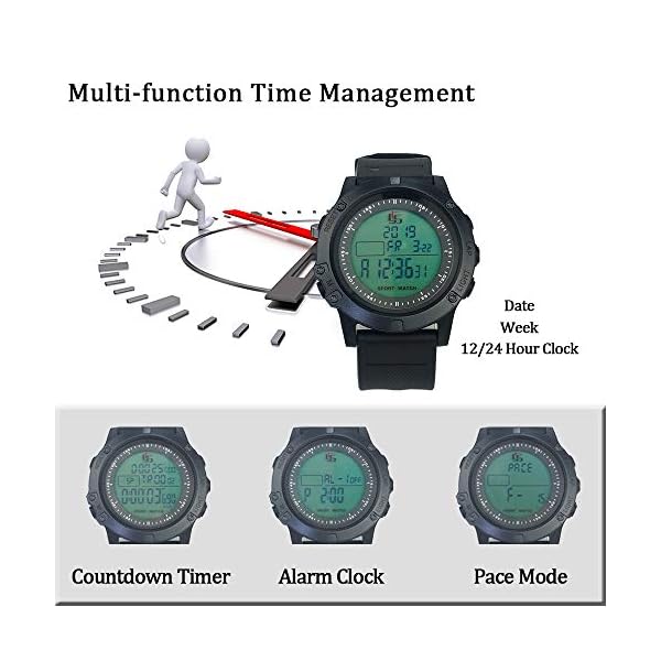 FCXJTU Digitale Schiedsrichteruhr, Sport Schiedsrichter Armbanduhr, Fußballspiel-Timer für Trainer, 100 Runden Speicher Stoppuhr, leuchtende Sportuhr mit 3 Zeilen, großem Display und Alarm – Bild 6