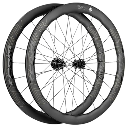 SUPERTEAN Carbon Fiber 700C Road Bike Wheel 50mm Tubeless