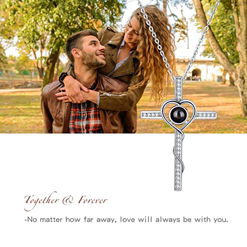 SUPHELPU Custom Necklaces with Picture inside, Picture Necklace Personalized Photo, Personalized Projection Pendant, Mothers Day Photo Gifts for mom wife Birthday Anniversary Memorial Gifts3