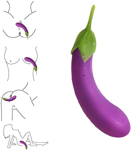 Masajeador vibrante de berenjena de mano, vibrador de masaje ...