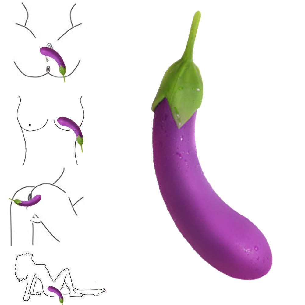 Portoo Masajeador Vibrante de Berenjena de Mano, vibrador de ...