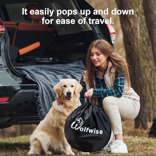 WolfWise Cercadinho para Animais de Estimação, Caixa de Cachorro Portátil Pop-Up para Ambientes Inte