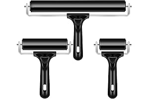 3 Pack Printmaking Rollers - Professional Printmaking Brayers for crafting, Premium Hard...