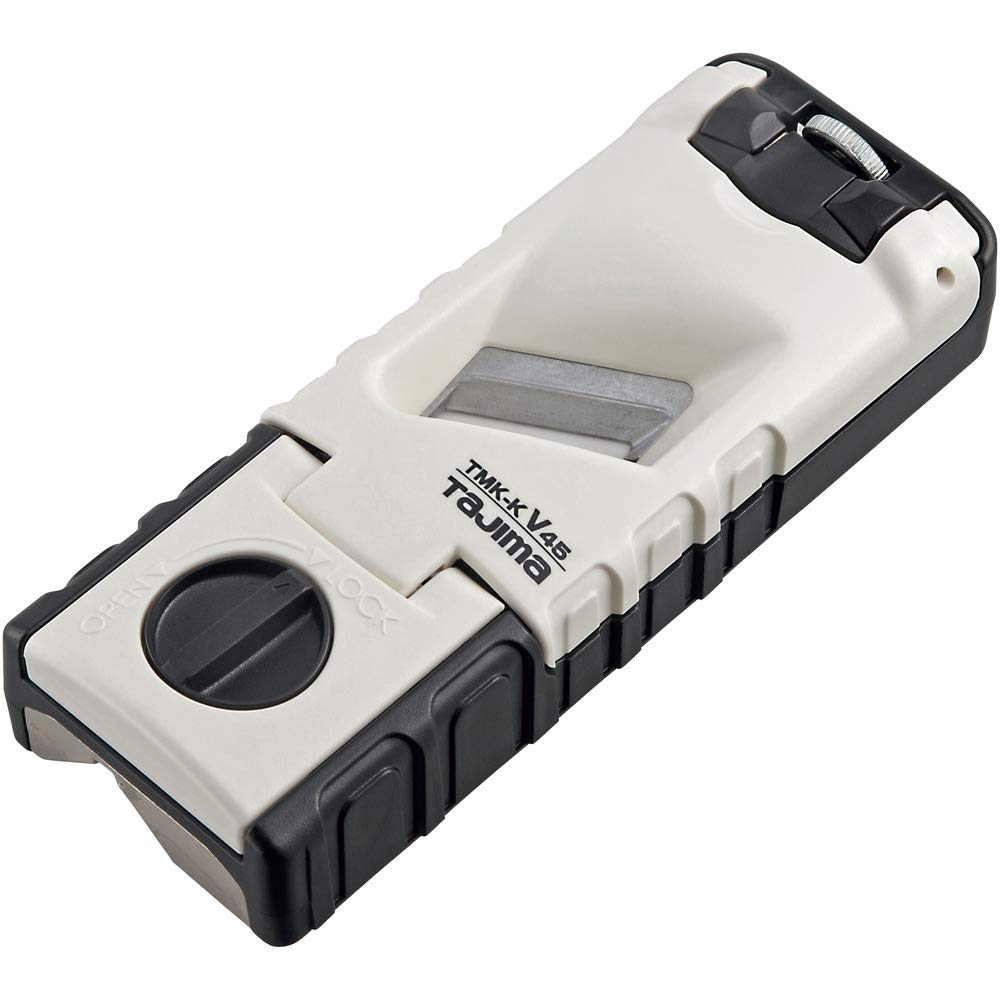 TajimaDrywall Chamfer - 130mm Adjustable Width 45 Degree Chamfer Tool with Ceramic Blade & Die-Cast Aluminum Base - TMK-KV45