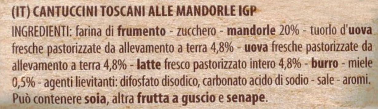 3X Sapori Cantuccini Toscani IGP alle Mandorle Maxi Confezione da 600g [CAIYA® BOX da 3 Confezioni]
