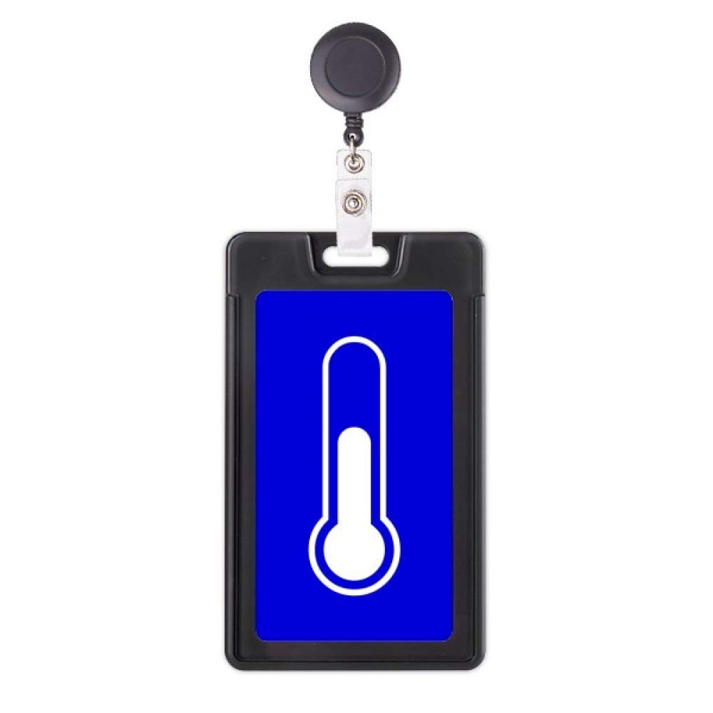 Funda retráctil para tarjeta de identificación con portacredencial azul de seguridad 5