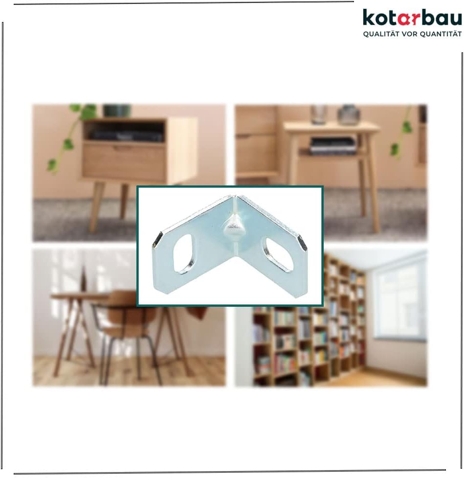 KOTARBAU Adjustment angle 25 x 25 x 18 mm bezel angle connector Euro angle slotted hole adjustment opening beading wood connector mounting angle (25) - Image 5