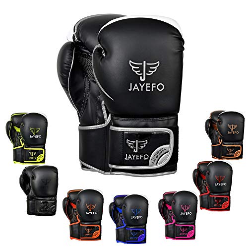Jayefo Glorious Boxing Gloves Muay Thai Kick Boxing Leather Sparring Heavy Bag Workout