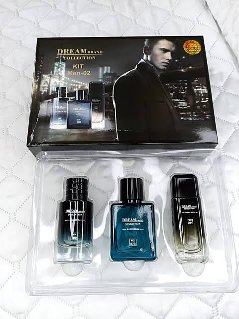 Brand Collection Kit Men-02, 3 Miniaturas de Perfume Masculino, Spray, Eau de Parfum, 3x25 ml