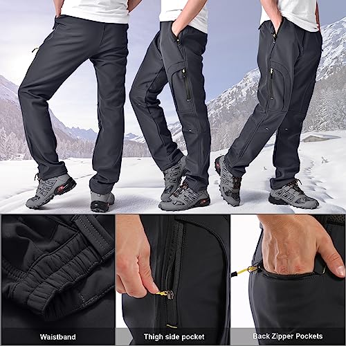 Toomett SNOW PANTS Skiing Winter Insulated Fleece Lined Outdoor Water Repellent Camping,Walking,Fishing Mh4409 Grey 29 thumb #2