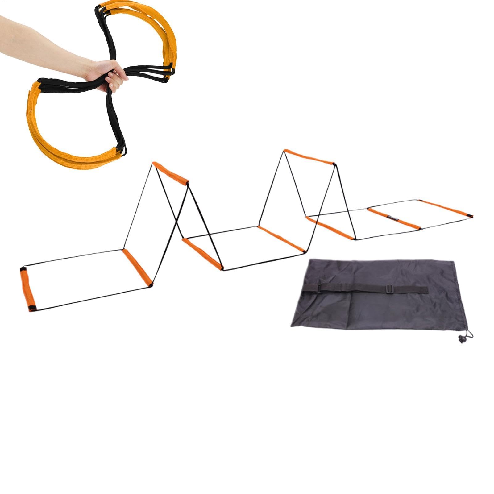 Scaletta per allenamento di velocità con borsa di stoccaggio, attrezzatura per allenamento di calcio e calcio, per allenamento di velocità in interni ed esterni