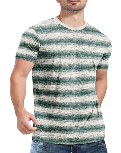 Mens T-Shirts Crewneck Stripe Short Sleeve Hip Hop T Shirts Hipster Fashion Tees Tops4
