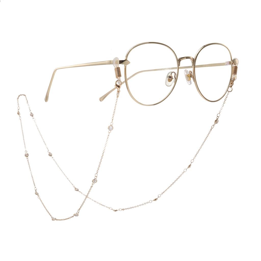 FABLOFT Fashion Gold Metal Eyeglass Neck Cord Beaded Reading Glasses necklace Sunglasses Chains Straps Eyewear Holder-image-39