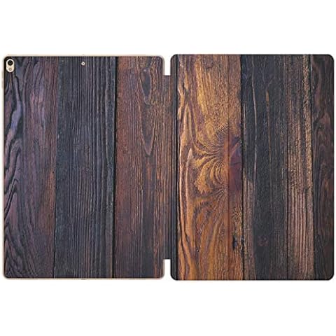 Mertak Case Compatible with iPad 12.9 inch 2021 Pro 11 2020 Air 5 4 3 10.2 9th 8th 2018 Mini 6 Pattern Design Print Smart Cover Wood Texture Clear Grain Slim Oak Dark Polished Magnetic Closure Cover