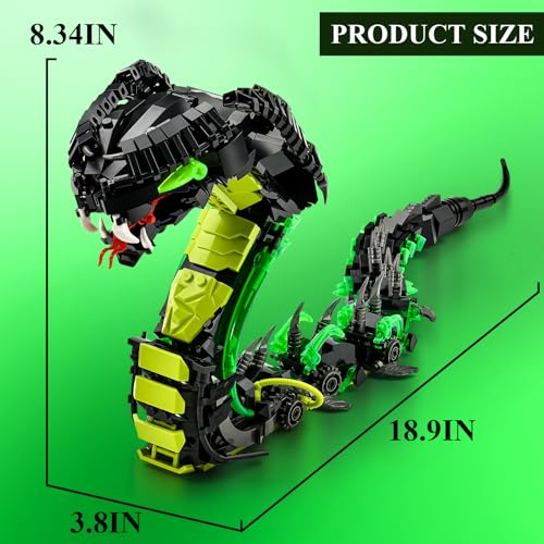 Image of Mechanical Snake Building Sets, Snake Animal Collection Toy for Boys 8-14
