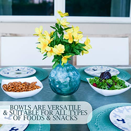 image for PLASTICPRO Disposable 32 ounce Square Serving Bowls, Party Snack or Sa