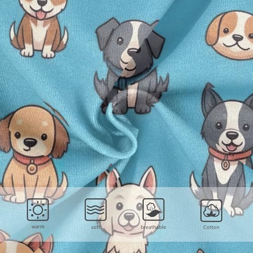 Toddler Girl Briefs, Cute Dogs Blue Girls' Cotton Brief Underwear, 2T–8 Years3