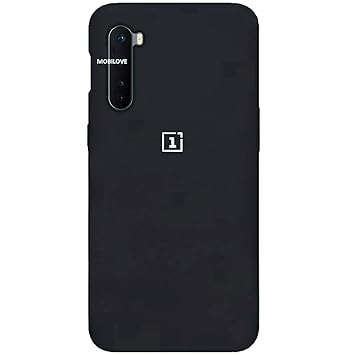 MOBILOVE Pure Liquid Matte Silicone Case with Camera and Screen Protection for | OnePlus Nord (Black)