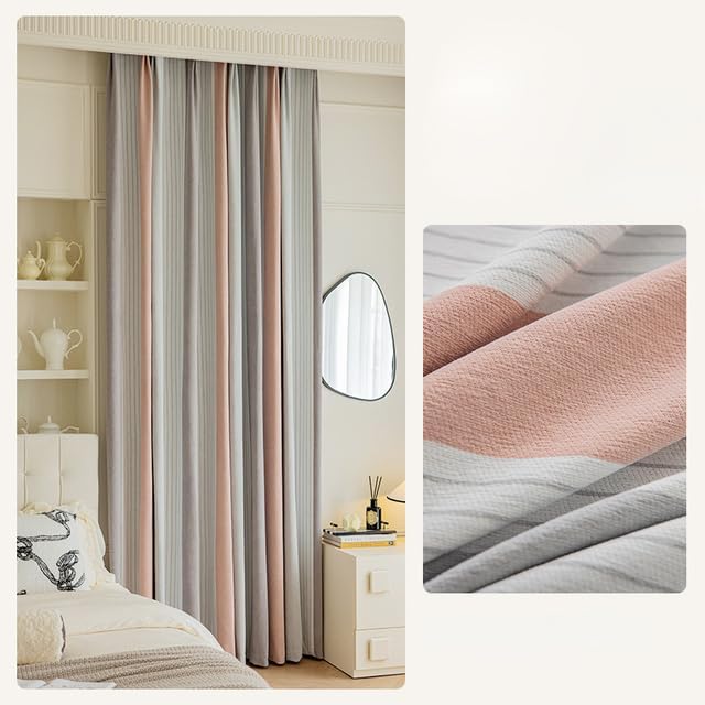 Hotel Curtains Thickened Sunscreen Bedroom Curtain Shading Heat Insulation Living Room Drapes-A,Custom Contact us,Pull Pleated Tape