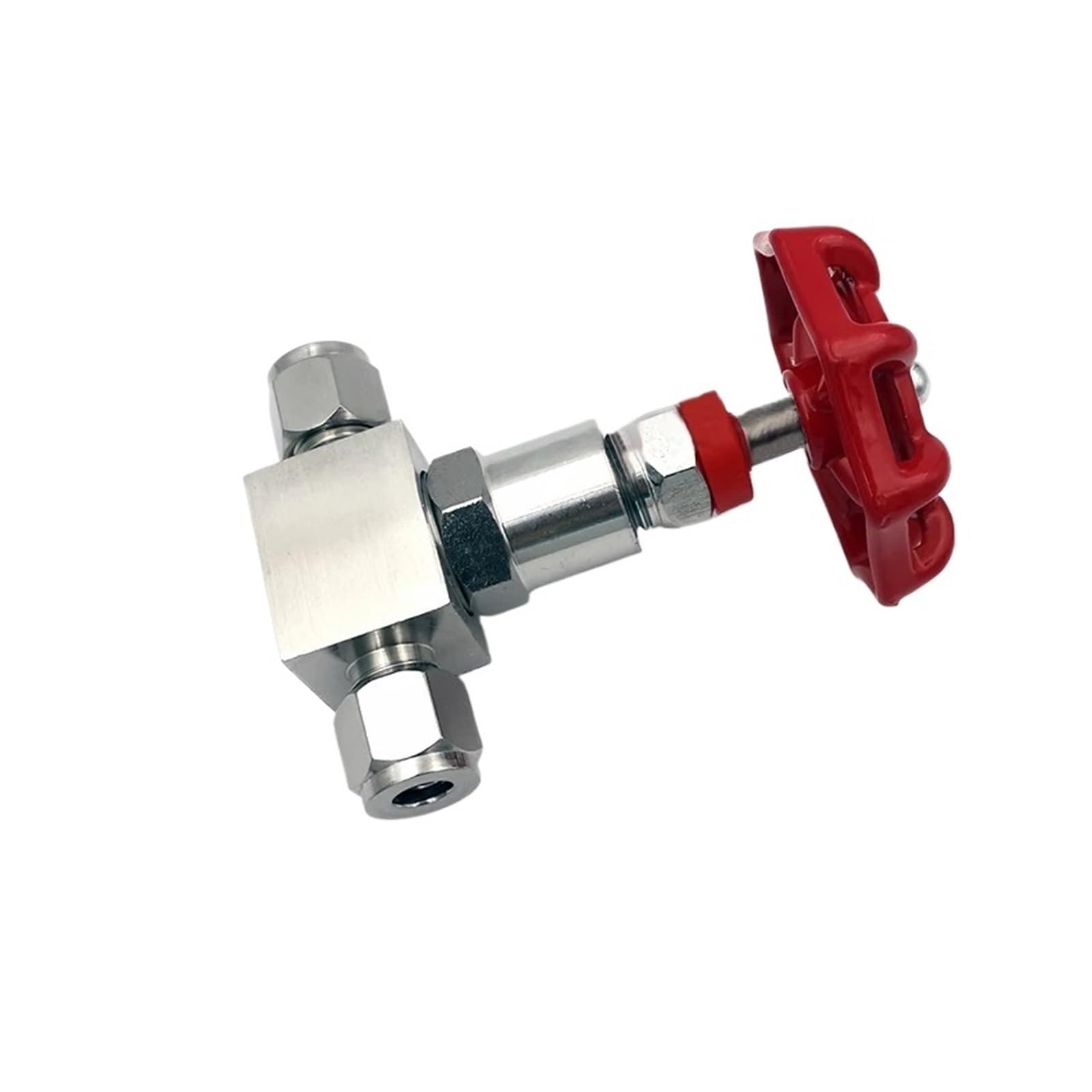 QVIVFYBOE needle valve 6mm 8mm 12mm Ferrule Needle Valves J91W-160P Stainless Steel Straight Through Globe Valve(OD 6mm)