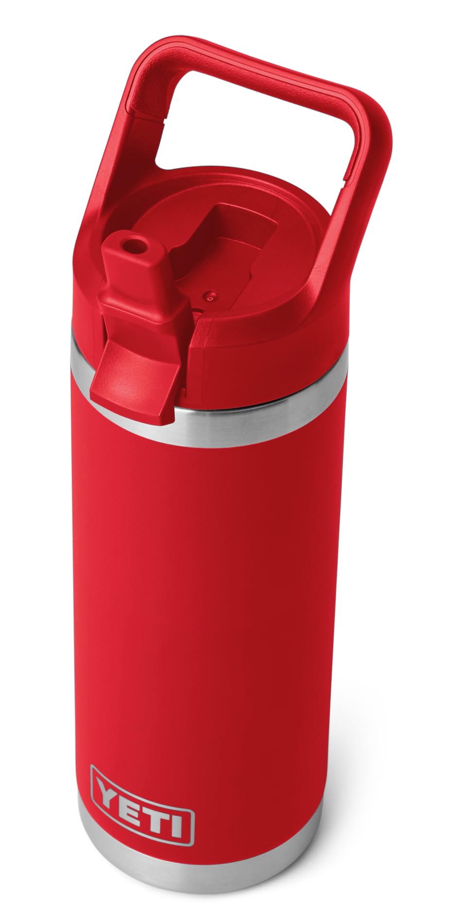 YETI Rambler C Straw Bottle, Stainless Steel Vacuum Insulated Bottle with Straw Cap, Rescue Red, 18 oz (532 ml)