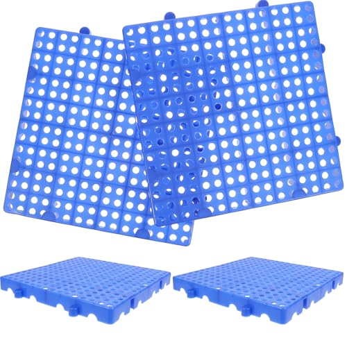 DECOMELODY Piastrelle ad Incastro in Plastica per Pavimento Esterno da Giardino Set da 4 Pezzi 30X30X3 CM Antiscivolo Drenaggio per Patio Terrazze e Camminamenti Esterni