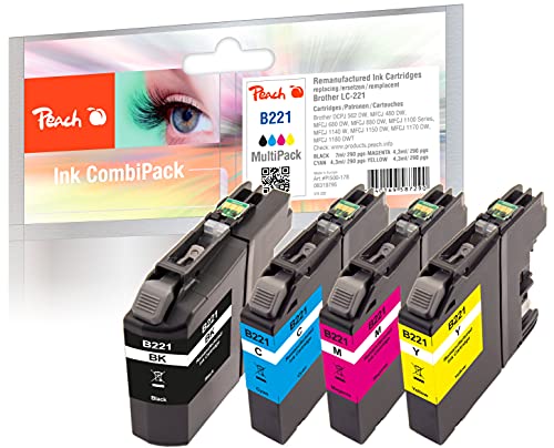 Peach Lot de cartouches d'encre Compatible Ă Brother 221