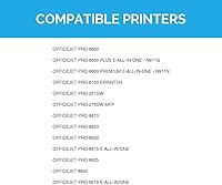 Vista 9 de LD. Juego de 4 cartuchos de tinta de alto rendimiento reciclados para distintos modelos de impresora HP. En colores negro, cian, magenta y amarilla.