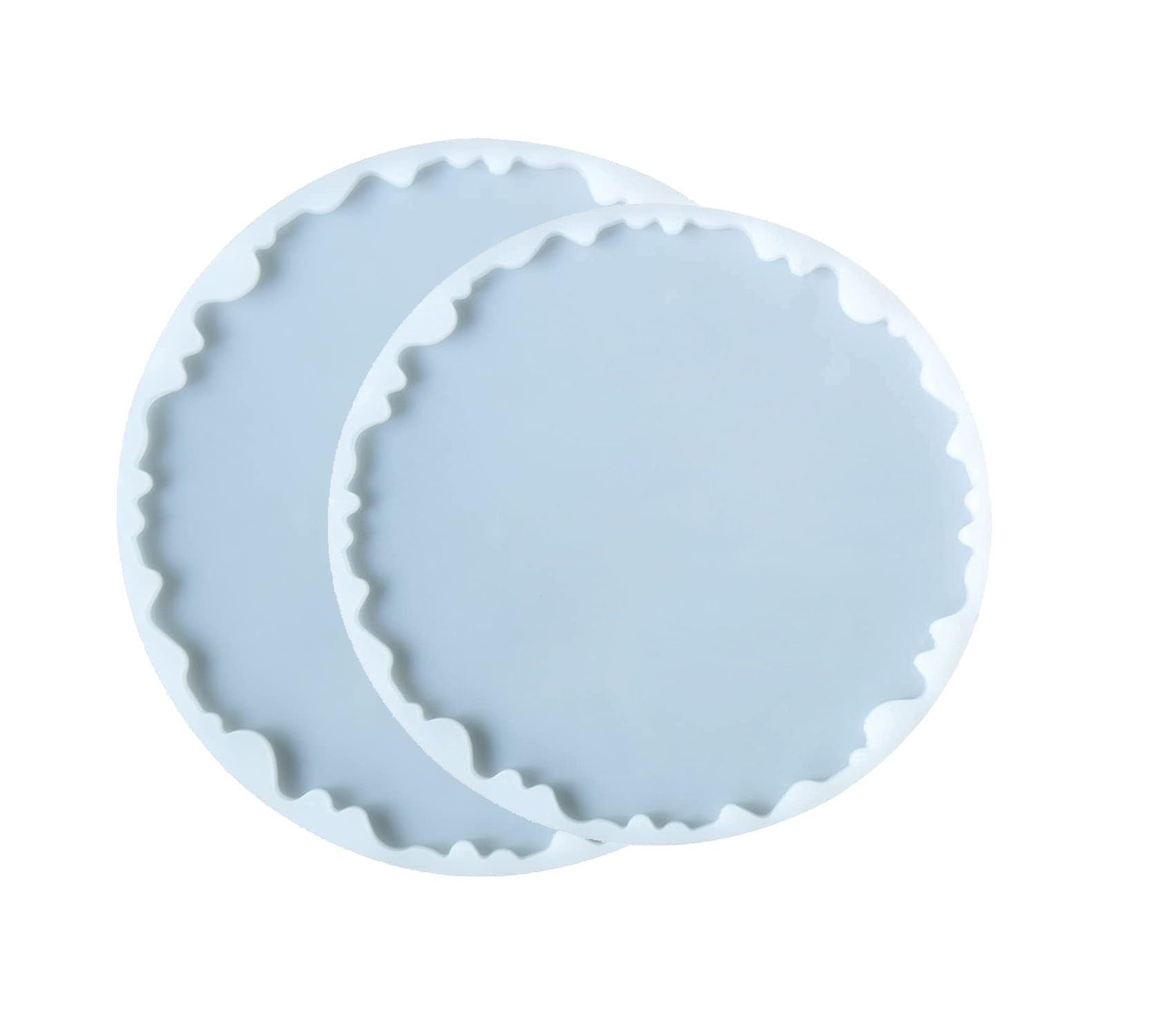 SNOOGG® Combo Pack of 2 (6 Inch & 8 Inch) Round Geode Agate Tray Molds, Heavy-Duty Uneven Design for Epoxy Resin Casting, DIY Serving Trays, and Home Decor - Professional Grade Silicone-image-29