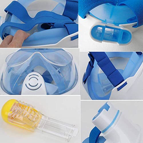 Máscara de Mergulho Snorkeling Full Face Tamanho S/M - Cor Azul