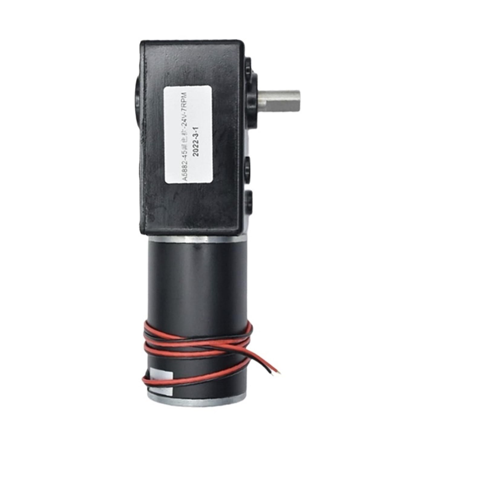 DC12V 24V Getriebemotor mit starkem Drehmoment, Metall-Turbo-Schneckengetriebe, Motor mit umgekehrter niedriger Geschwindigkeit, 250 kg, cm, selbstsichernde Schnecke(12V 200rpm)