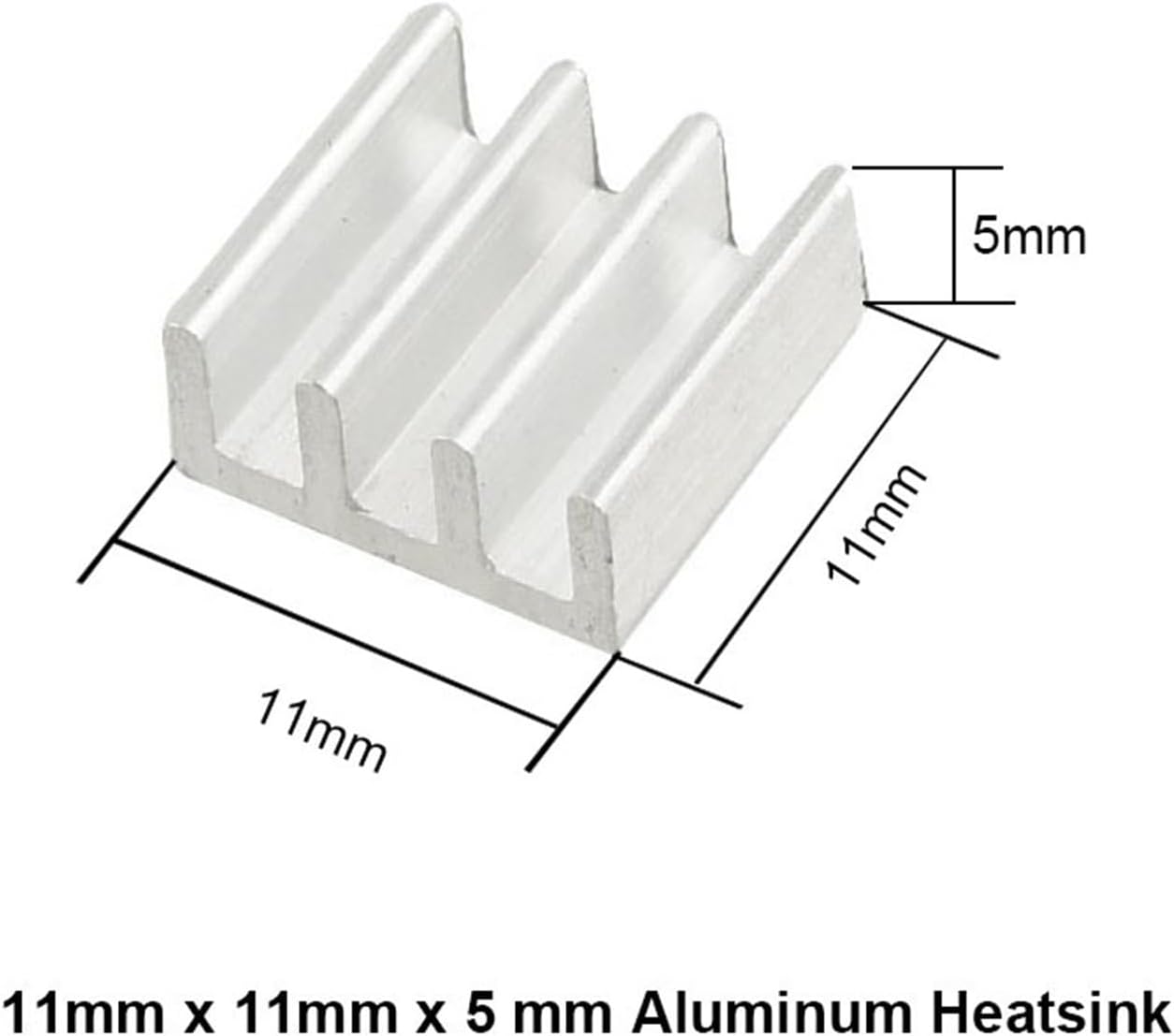 10pcs Aluminum Heat Sink 11x11x5mm Chip Cooler RAM, Memory, IC DC Converter